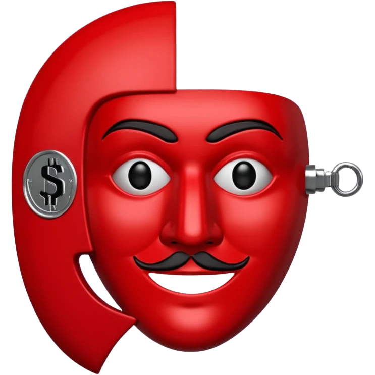 Money heist mask  emoji