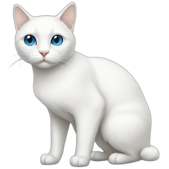 white-cat-with-stripes-eyes-blue-full-body emoji