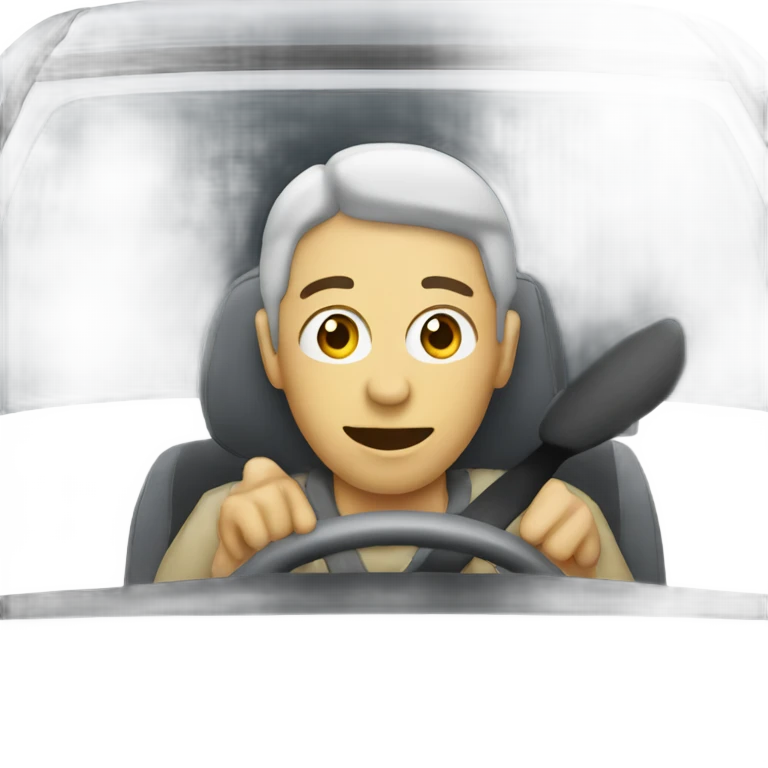 person driving a car emoji