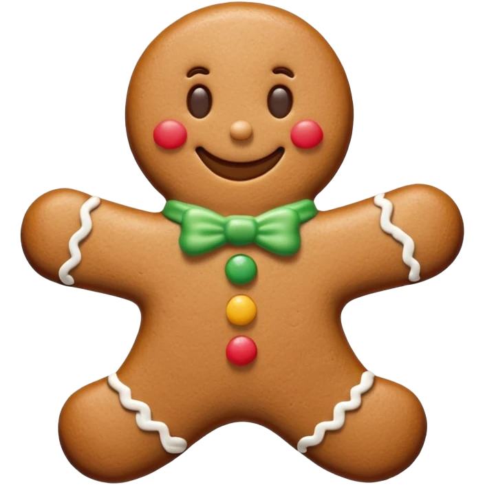Gingerbread man emoji
