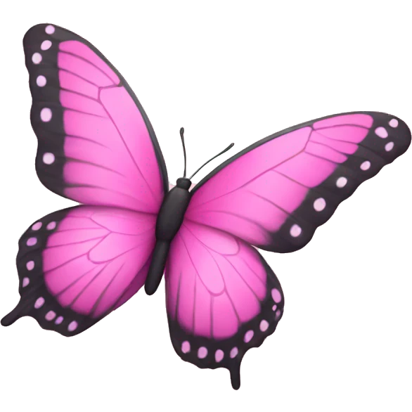 pink butterfly flying emoji