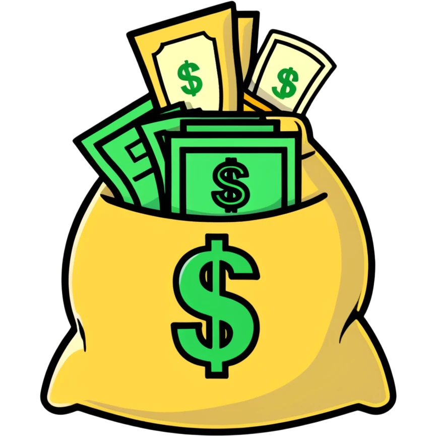 money bag with dollar sign emoji
