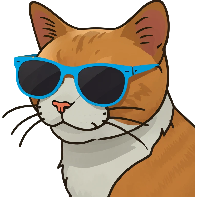 Cat with sunglasses emoji