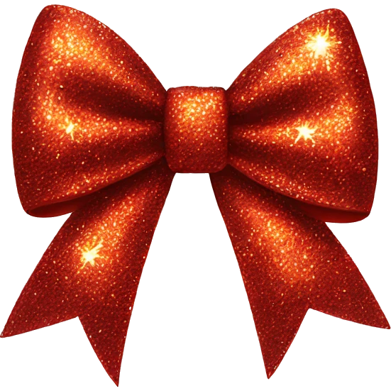 Red sparkly bow emoji