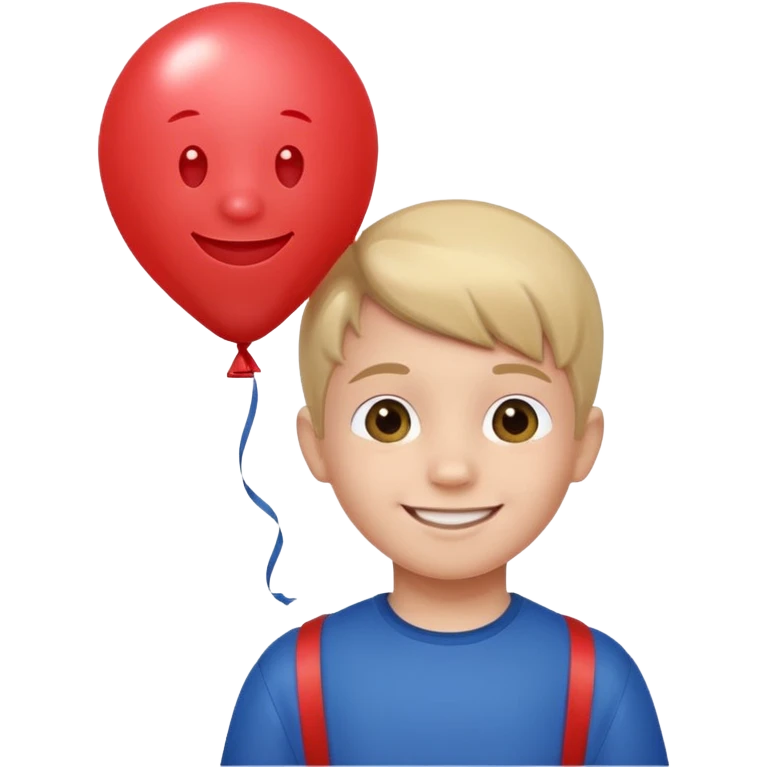 kid with baloon emoji