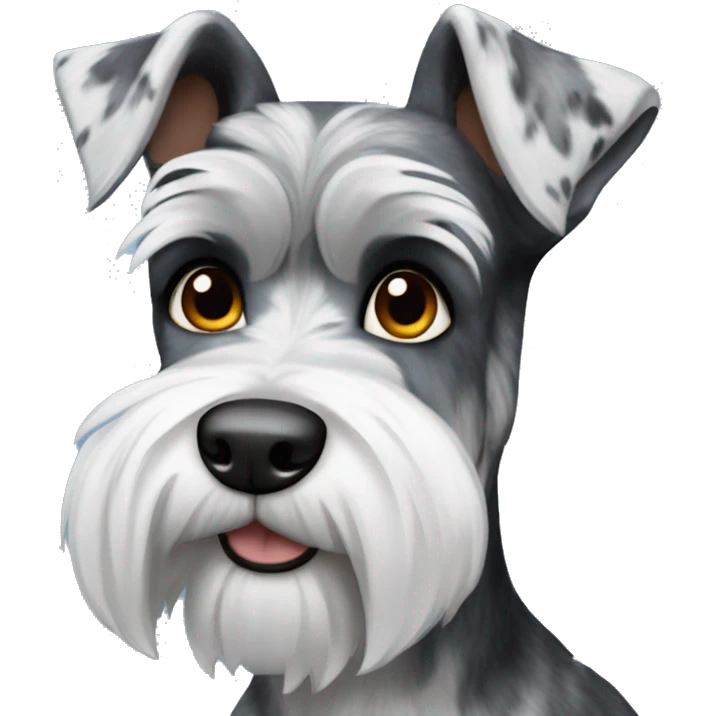 Blue and black Merle Schnauzer emoji