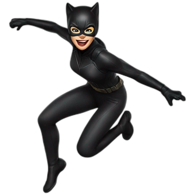 catwoman jumping emoji