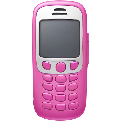 Pink cell phone emoji