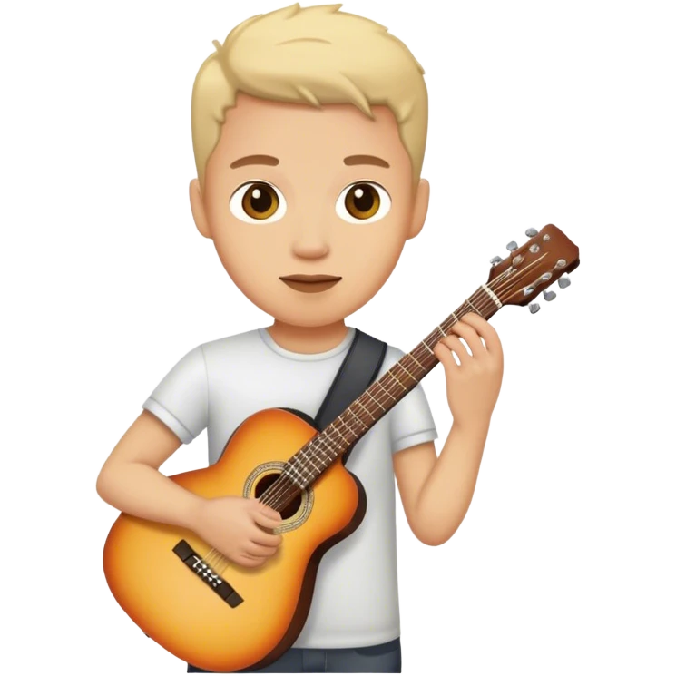 Blogger with guitar emoji