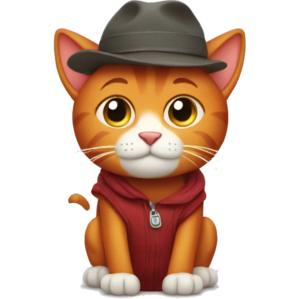 red cat traveler emoji