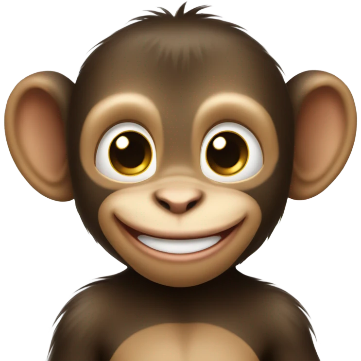 Smiling baby monkey  emoji