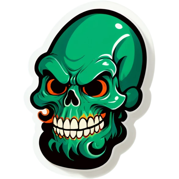 This sticker but in green emoji