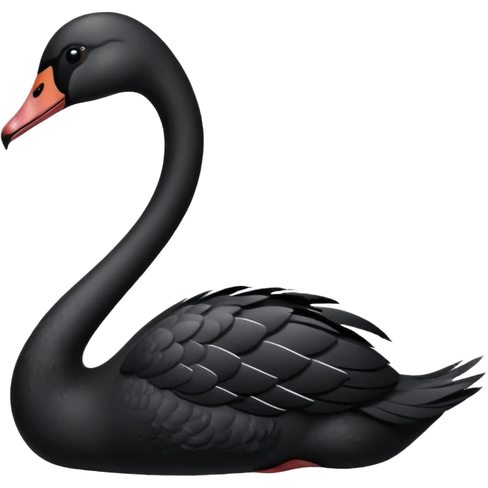 A black colour swan facing towards right side emoji