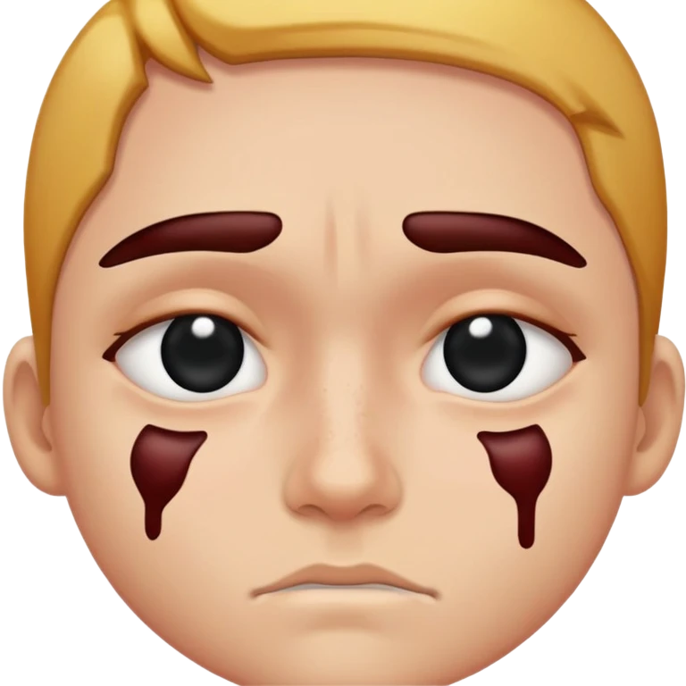 Person with black eye emoji