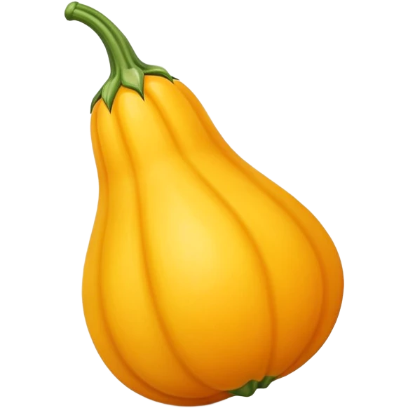 squash fruit, simple and clear, yellow-orange color emoji