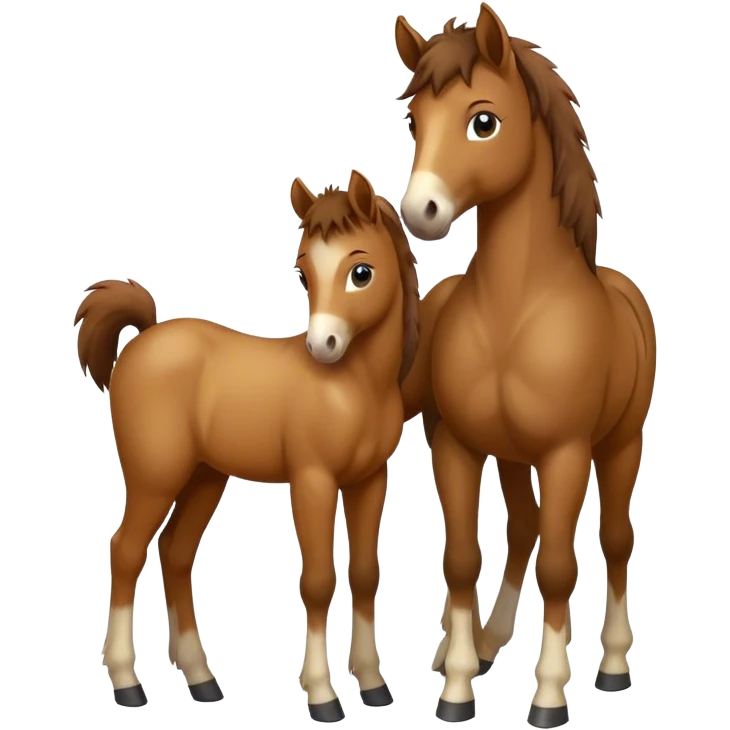 Mare and foal emoji