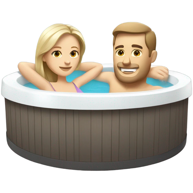 White man and white woman in hot tub emoji