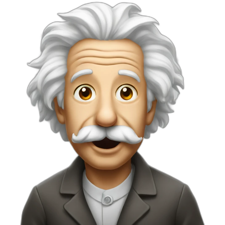 Einstein with tongue out emoji