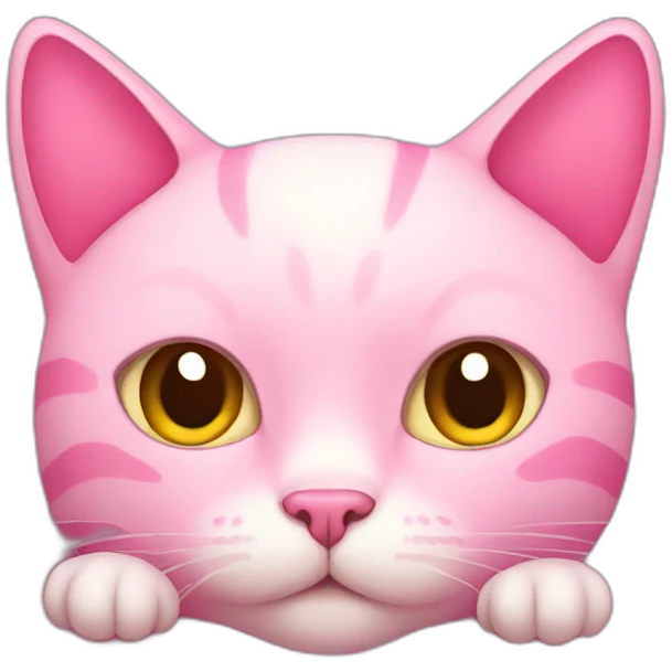 pink cat with pillow  emoji