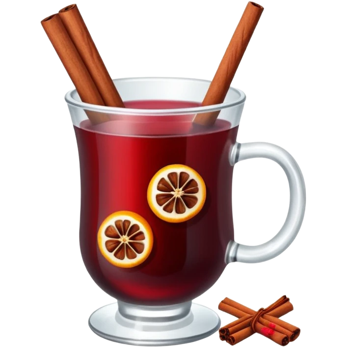 mulled wine in glass cup without straw emoji