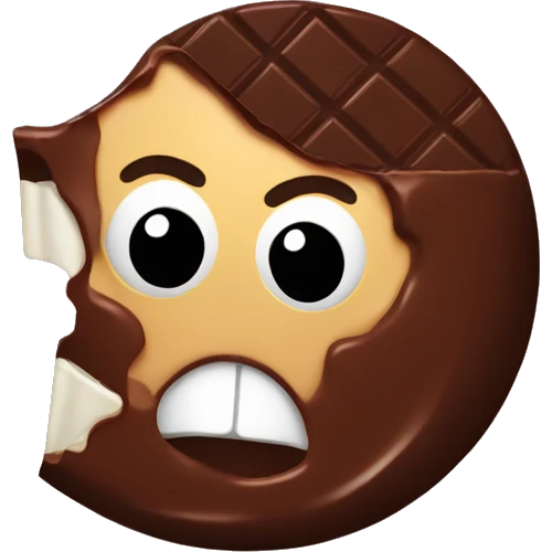 bitten chocolate  emoji