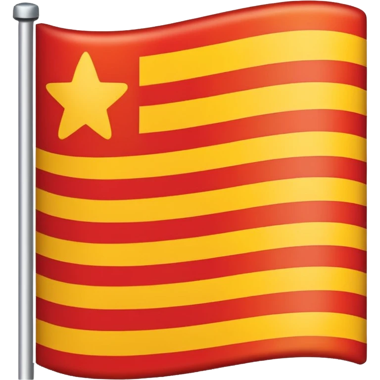 Flag emoji with 1:1 yellow red colour emoji
