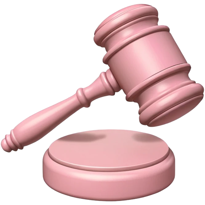 light pink gavel emoji