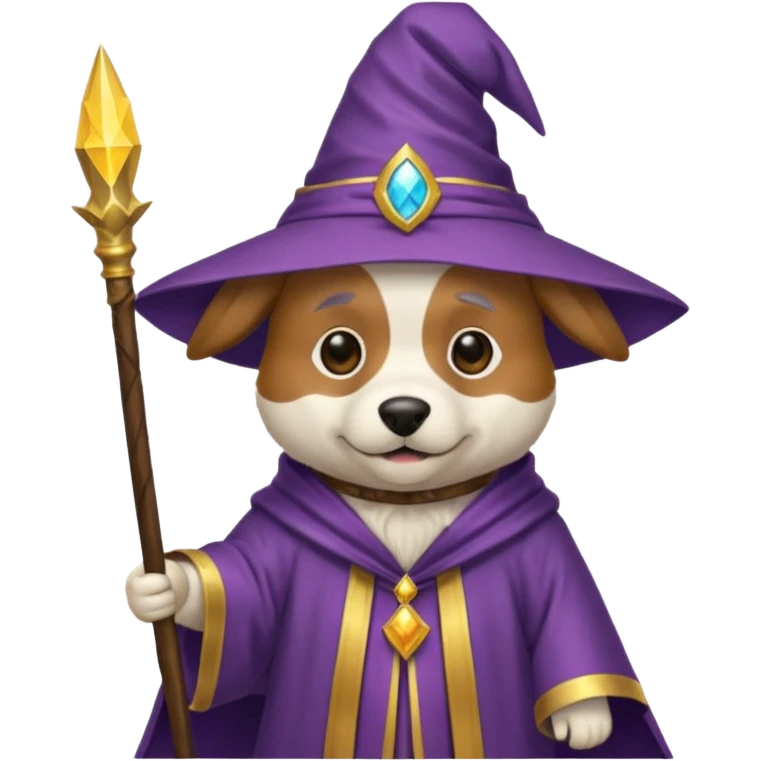 Dog wizard emoji