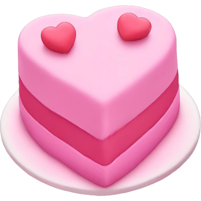 Pink heart shaped cake emoji