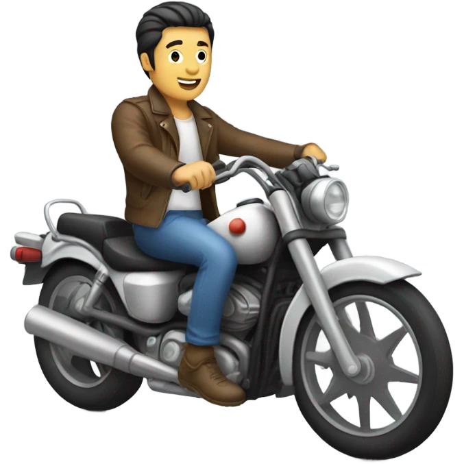 Asian man riding a motorcycle  emoji