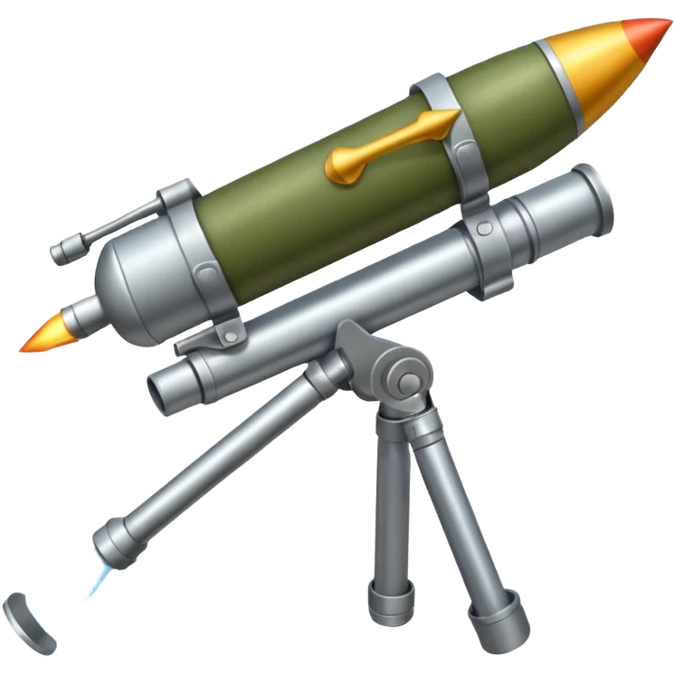 olive-colored shoulder-mounted rocket launcher emoji