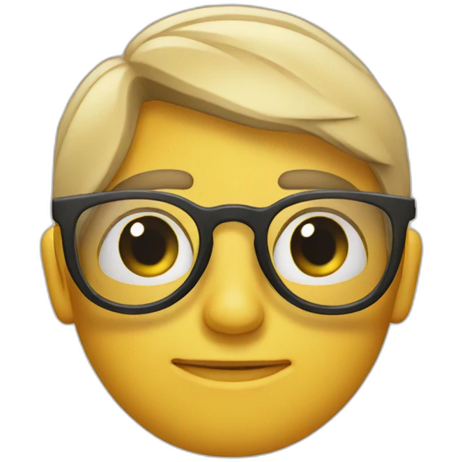 Cara con lentes emoji