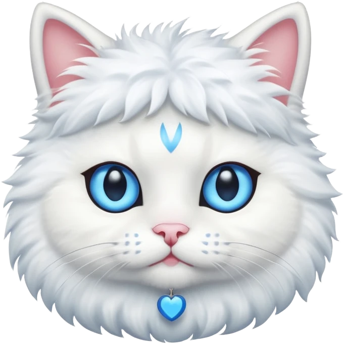 white cat with funny costume emoji