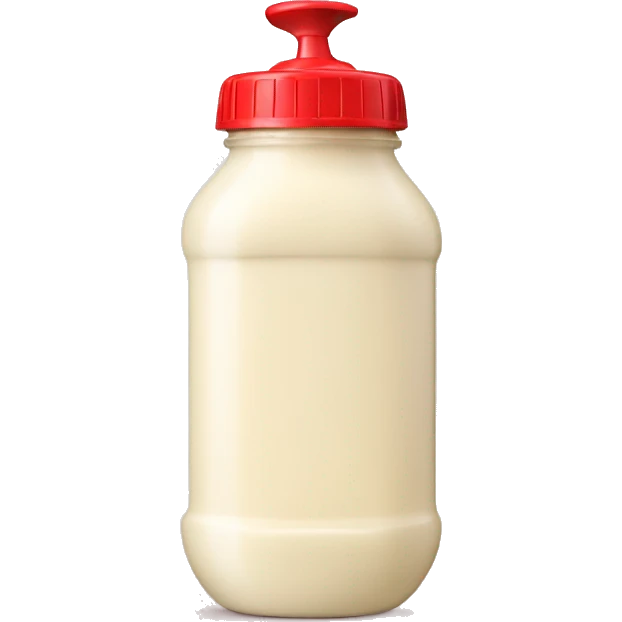 Mayonnaise bottle with red lid  emoji