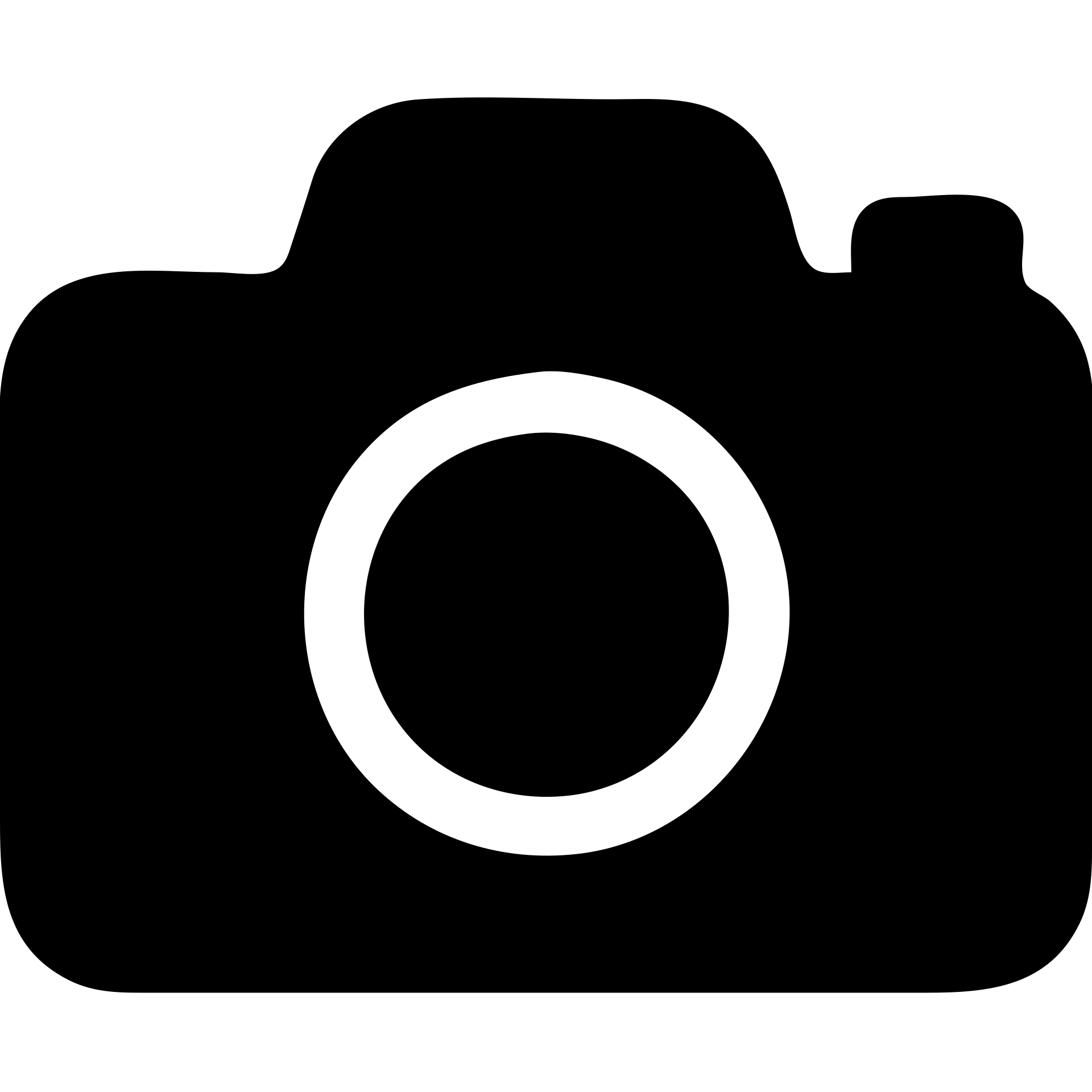 A camera in a black filled icon style, with a viewfinder. emoji