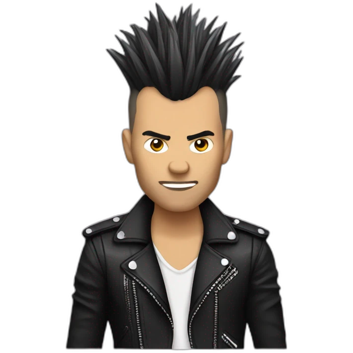 punk rock star with mohawk hair style emoji