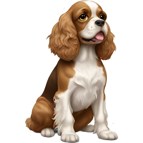 cocker spaniel doing yoga emoji