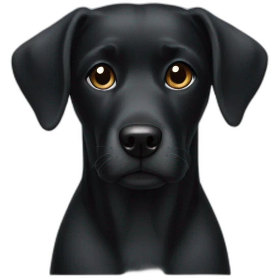 Black coker dog emoji