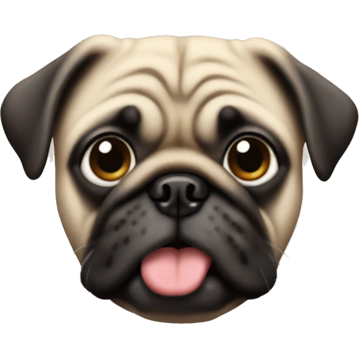 Pug dog head emoji emoji