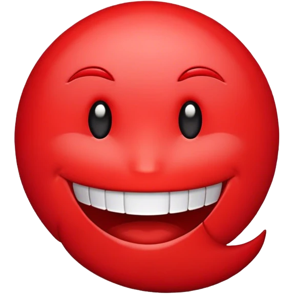 Red smile face  emoji