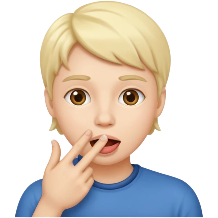 Cara de coqueto con el dedo en la boca  emoji