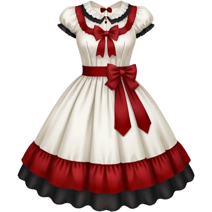 Lolita dress, white and blood emoji