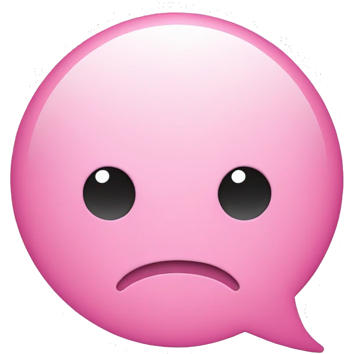 pink conversation bubble emoji