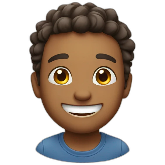 Adorable happy emoji