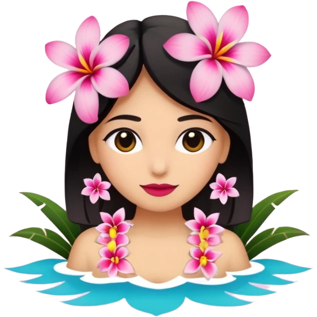Hawaiana flores rosadas  emoji