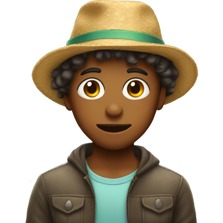 boy in a funny hat emoji