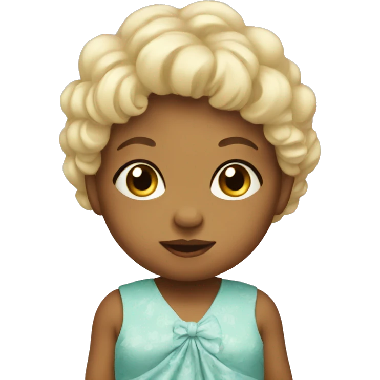 Baby with a dress emoji