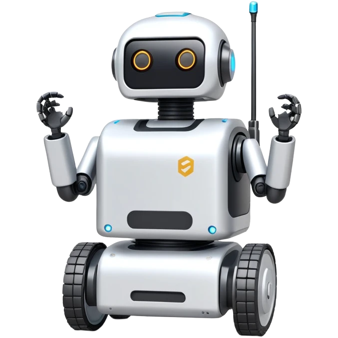 Lightweight delivery robot with modular cargo slots emoji