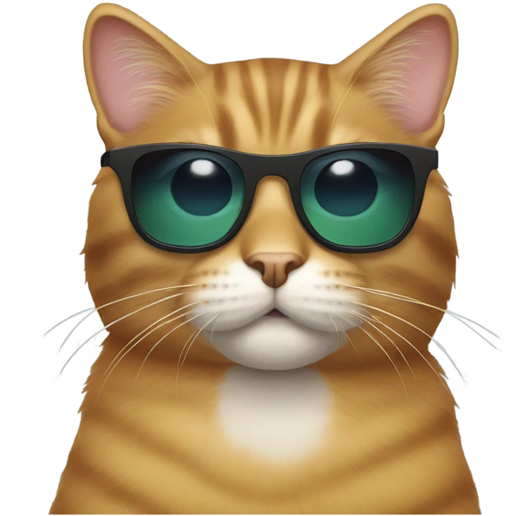 Cat with sunglasses emoji