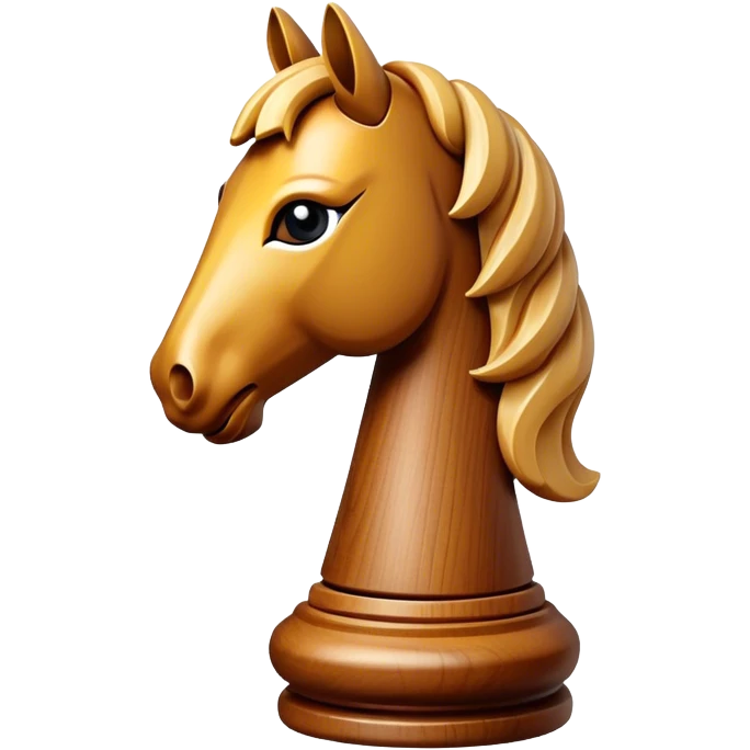 wooden horse chess piece emoji